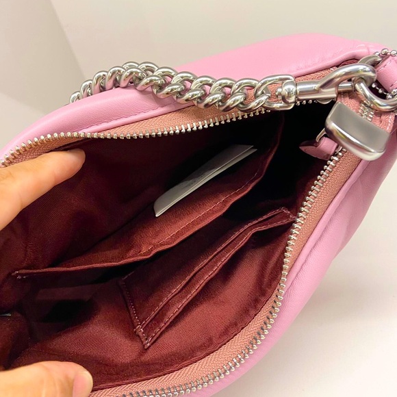 Coach Silver/Tulip Teri Shoulder Bag With Signature Quilting # CJ608 - Picture 8 of 9